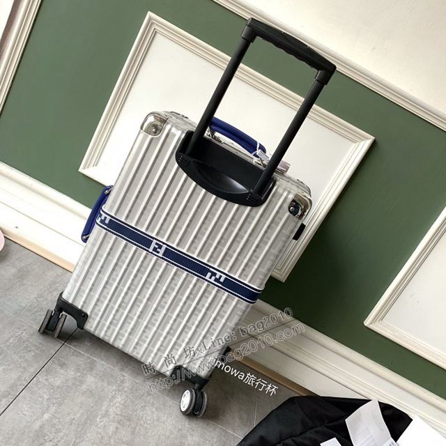 Rimowa拉杆箱 66637 Fend i x rimowa聯名 滿箱雙F圖案 全鋁鎂合金 日默瓦行李箱 Fend拉箱xzx1151